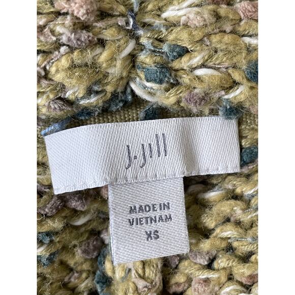 J. Jill Open Front Chunky Knit Cardigan Multicolor Speckled‎ Sweater Women's XS - Picture 4 of 12